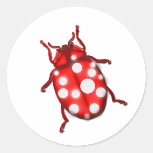 Ladybird Lady Bug Gardening Gifts Classic Round Sticker