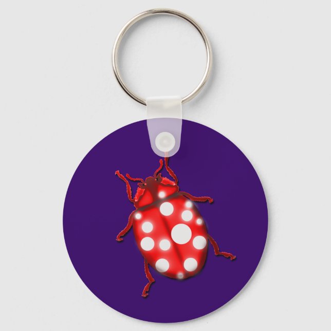 Ladybird Lady Bug Gardening Gifts Keychain (Front)