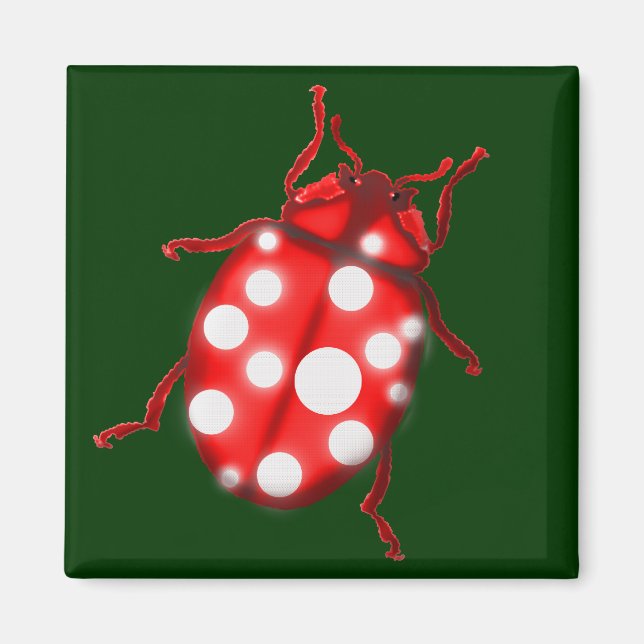 Ladybird Lady Bug Gardening Gifts Magnet (Front)