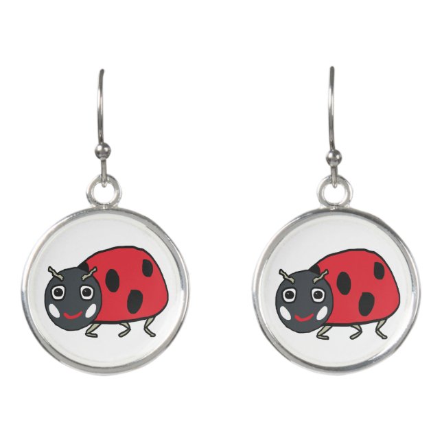 Ladybird Ladybug Earrings (Front)