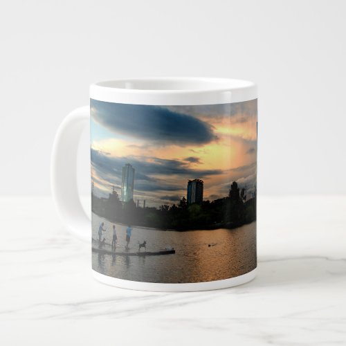 Ladybird Lake Dog Park Sunset Austin Texas Skyline Large Coffee Mug