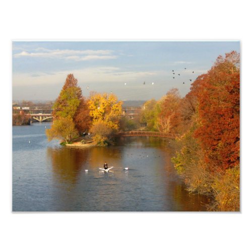 Ladybird Lake Fall Rower _ Downtown Austin Texas Photo Print