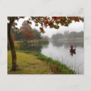 Ladybird Lake Fishing - Austin Texas Postcard
