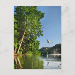 Ladybird Lake Rope Swing - Austin Texas Postcard