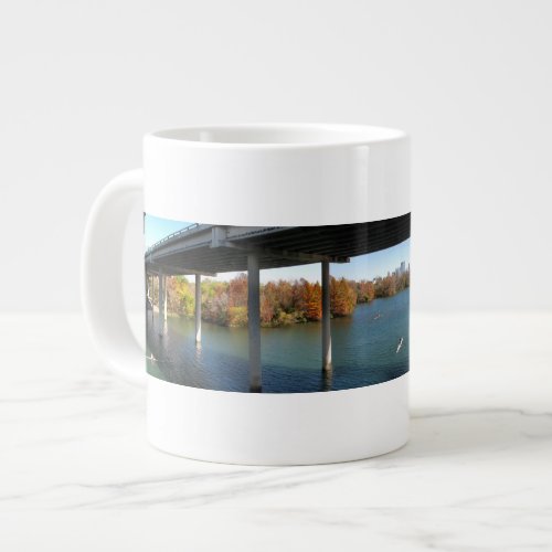 Ladybird Lake Rowers _ Austin Texas Skyline Large Coffee Mug