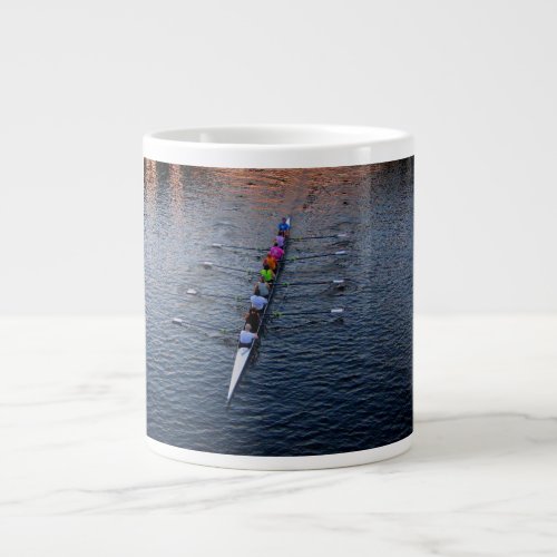 Ladybird Lake Rowing Scull Sunset _ Austin Texas Giant Coffee Mug