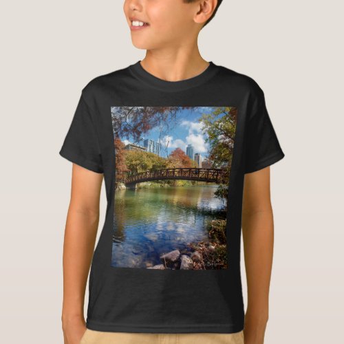 Ladybird Lake Running Trail Bridge _ Austin Texas T_Shirt