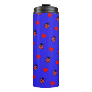 Ladybird love hearts thermal tumbler