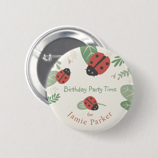 Ladybird Meadow Kid's Party Guest Button Favor