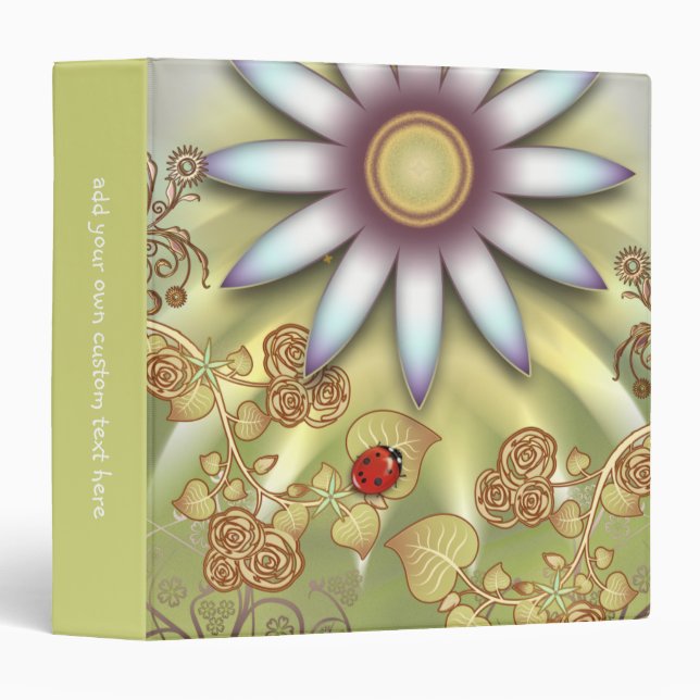 Ladybird Summer Garden 3 Ring Binder (Front/Spine)