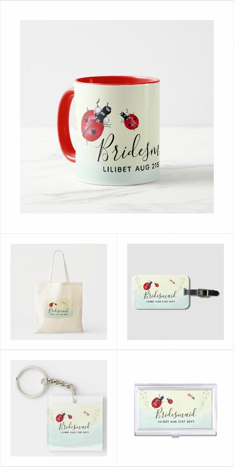 Ladybird Themed Bridal Party Gifts