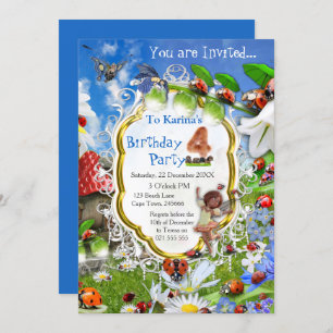 LADYBIRDS AND BUTTERFLIES INVITATION