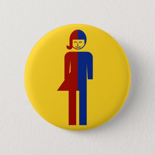 Ladyboy  Tomboy Toilet  Thai Sign  Pinback Button