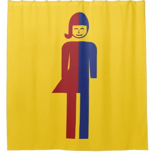 Ladyboy  Tomboy Toilet  Thai Sign  Shower Curtain