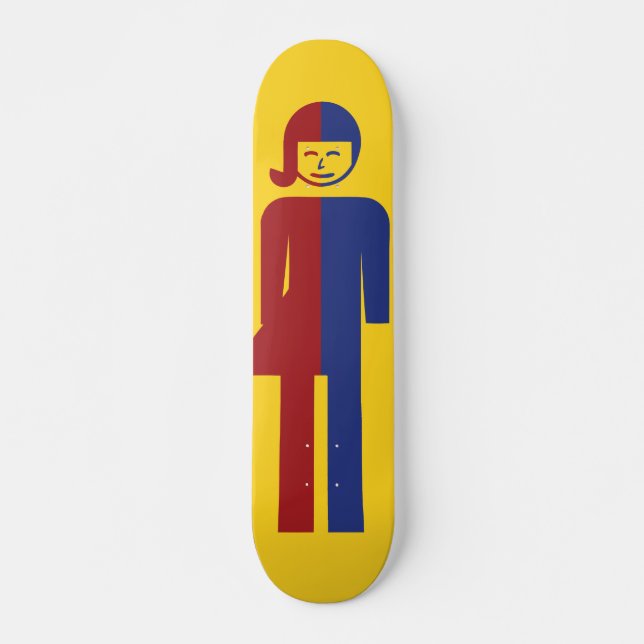 Ladyboy / Tomboy Toilet ⚠ Thai Sign ⚠ Skateboard Deck (Front)