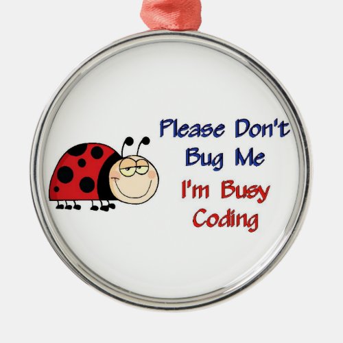 Ladybug_2 Medical Coder Metal Ornament