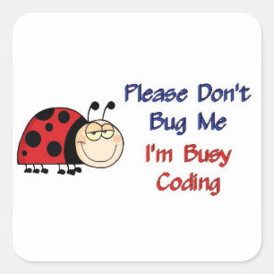 Ladybug-2 Medical Coder Square Sticker