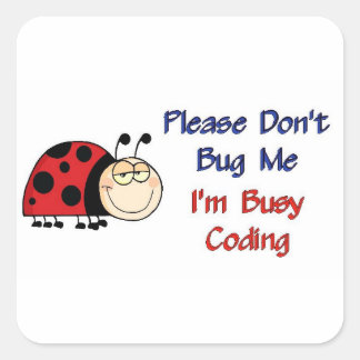 Ladybug-2 Medical Coder Square Sticker