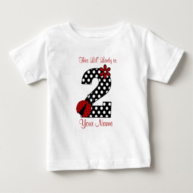 Ladybug 2nd Birthday Shirt (Front)
