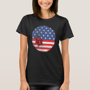 Ladybug 4th Of July Entomologists Bug American Usa T-Shirt