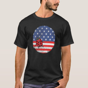 Ladybug 4th Of July Entomologists Bug American Usa T-Shirt