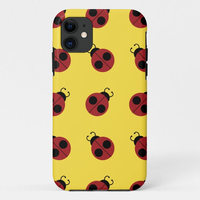 Ladybug 60s retro cool red yellow Case-Mate iPhone case (Back)