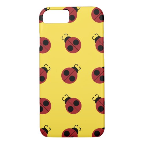Ladybug 60s retro cool red yellow iPhone 87 case