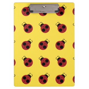 Ladybug 60s retro cool red yellow clipboard