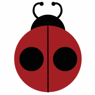 Ladybug 60s retro cool red yellow cutout