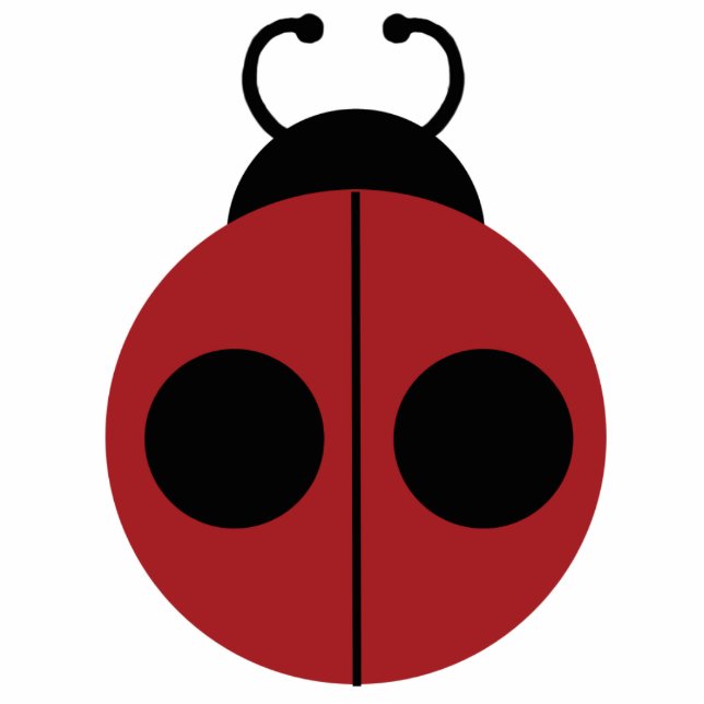 Ladybug 60s retro cool red yellow cutout (Front)