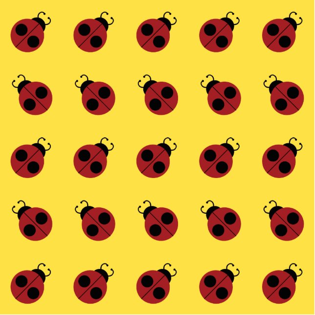 Ladybug 60s retro cool red yellow cutout (Front)