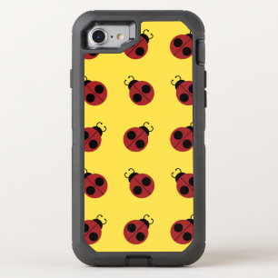 Ladybug 60s retro cool red yellow OtterBox defender iPhone SE/8/7 case