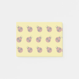 Ladybug 60s retro cool red yellow post-it notes