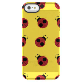 Ladybug 60s retro cool red yellow clear iPhone SE/5/5s case