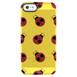 Ladybug 60s retro cool red yellow clear iPhone SE/5/5s case