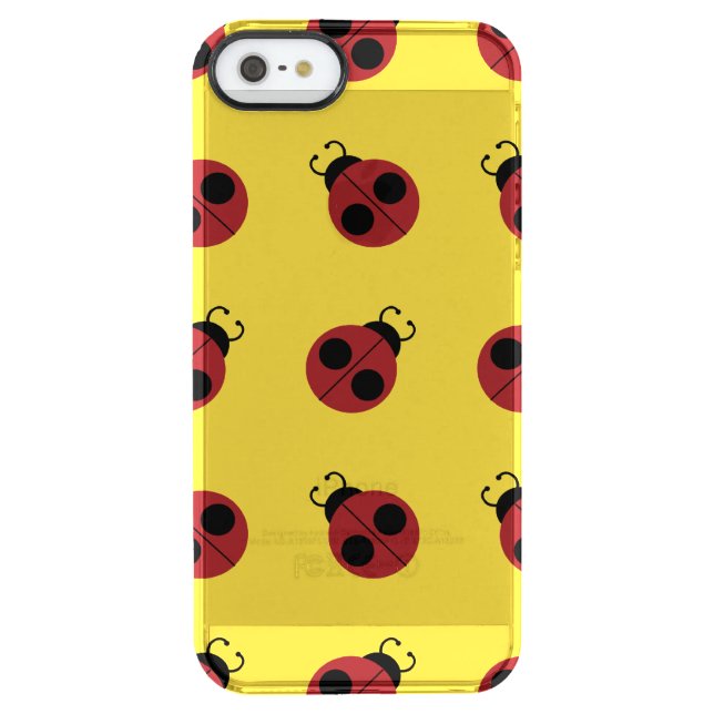 Ladybug 60s retro cool red yellow uncommon iPhone case (Back)