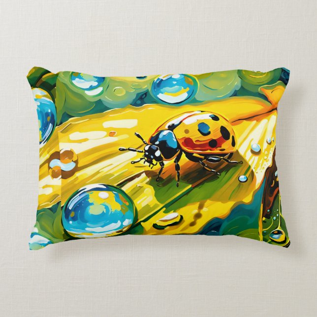 Ladybug Accent Pillow (Front)
