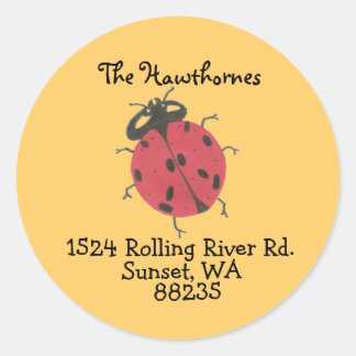 Ladybug address label