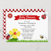 Ladybug and Bee  Baby Shower Invitation (Front/Back)