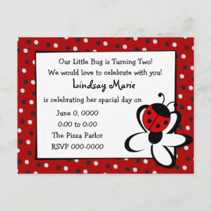 Ladybug and Daisy Invitation