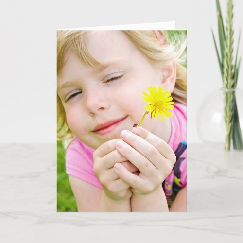 Ladybug and Dandelion Birthday Card