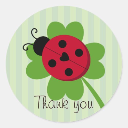 Ladybug and Four_leaf Clover Stickers