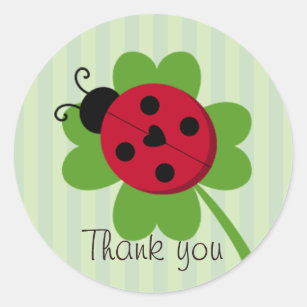 Ladybug and Four-leaf Clover Stickers