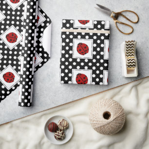 Ladybug and Polka-dot Wrapping Paper