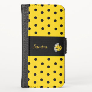 Ladybug and Polka Dots iPhone Wallet Case