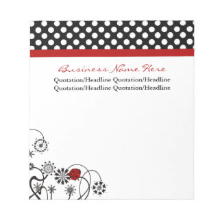 Ladybug And Polka Dots Notepad