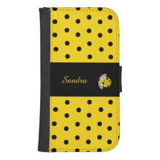 Ladybug and Polka Dots Samsung S4 Wallet Case