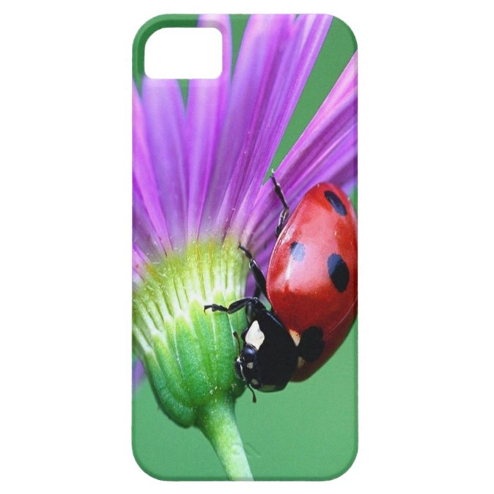 Ladybug And Purple Flower iPhone 5 Cover