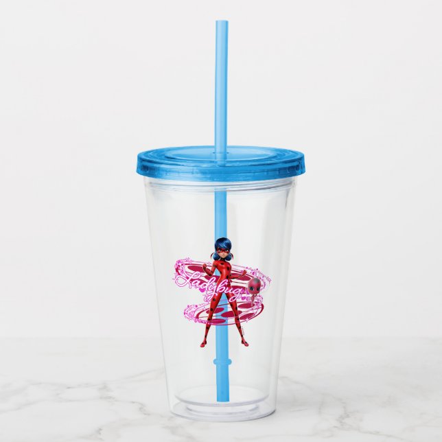 Ladybug and Tikki Graphic Acrylic Tumbler (Front)
