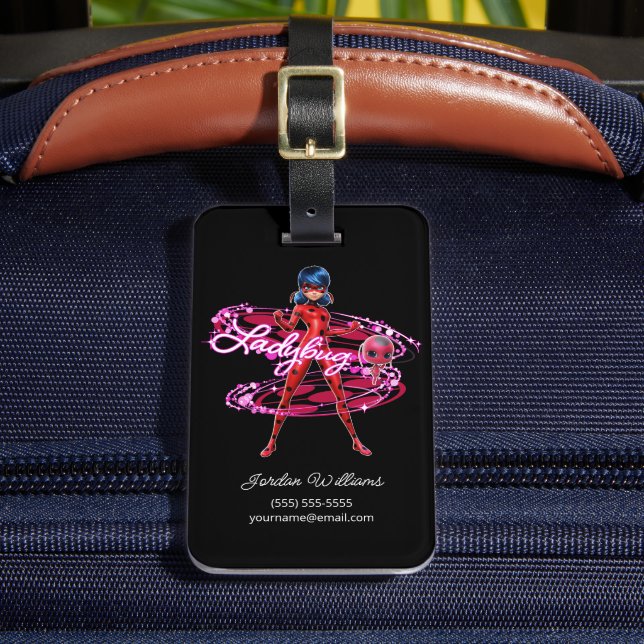 Ladybug and Tikki Graphic Luggage Tag (Front Insitu 2)